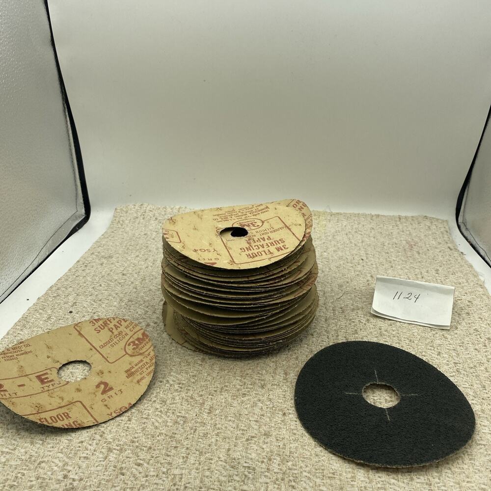 46 Count 3M COATED ADHESIVE RESINITE TYPE E DISC 2~GRIT 5" X 1" Slotted